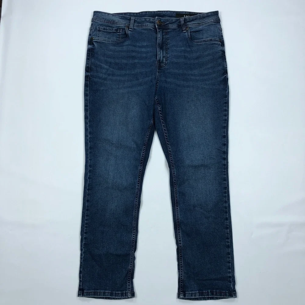 TPJ Perfect Jean Slim Thick Dark Wash Stretch Denim Jeans Mens 38x30